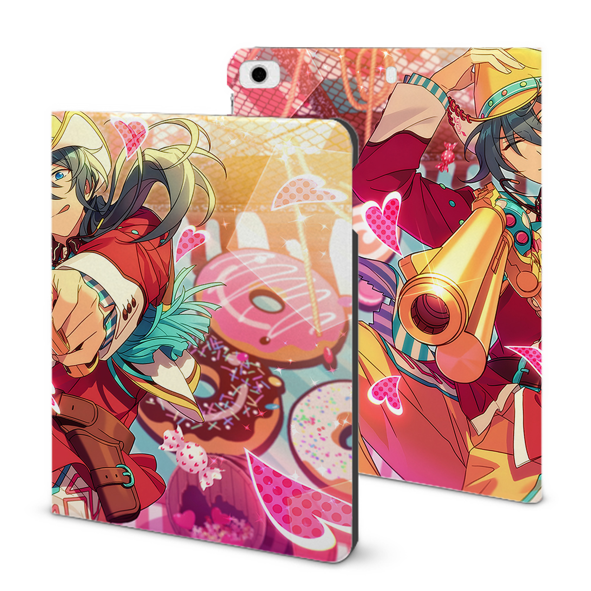 （画像用） あんさんぶるスターズ! Ensemble Stars IPad ケース ブック型 PUレザー TPU 耐衝撃 軽量 薄型 ペン収納なし 全面保護 IPad 各モデル対応